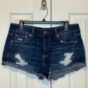 AE Tomgirl Shortie Denim Shorts
